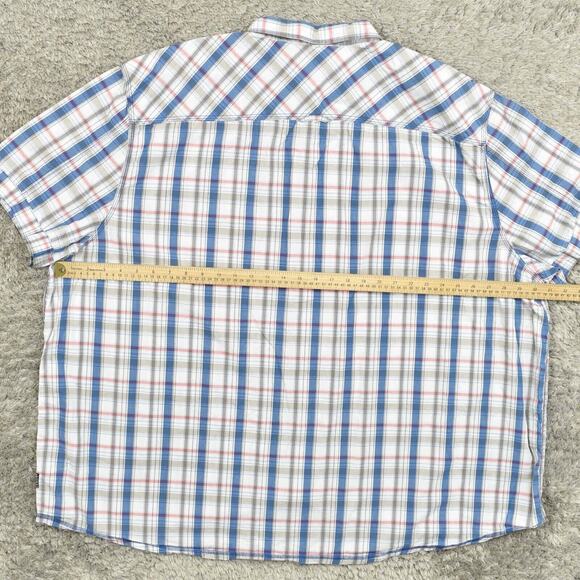 Buffalo David Bitton Men's 4XL Button Shirt Short Sleeve Plaid Multicolor Plaid - Picture 4 of 8